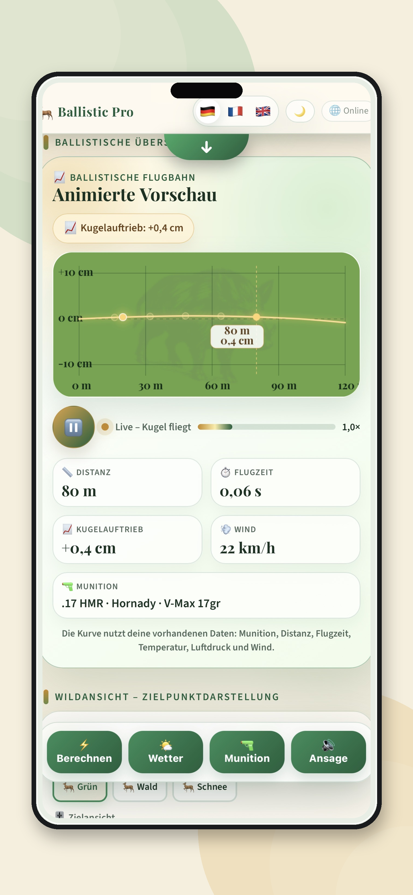 Ballistic Pro – Windkorrektur